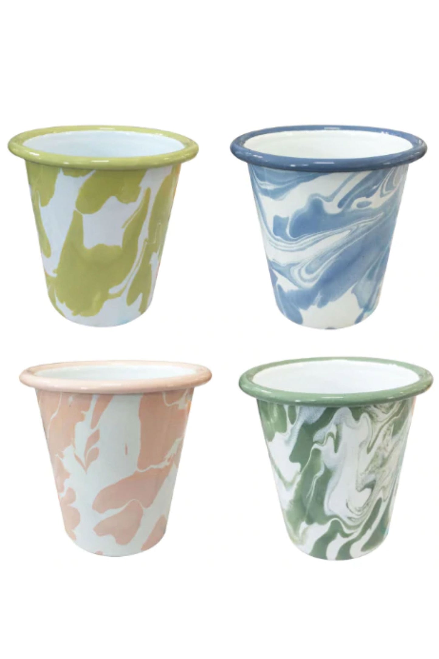 Marbled Enamel Cups Set of 4