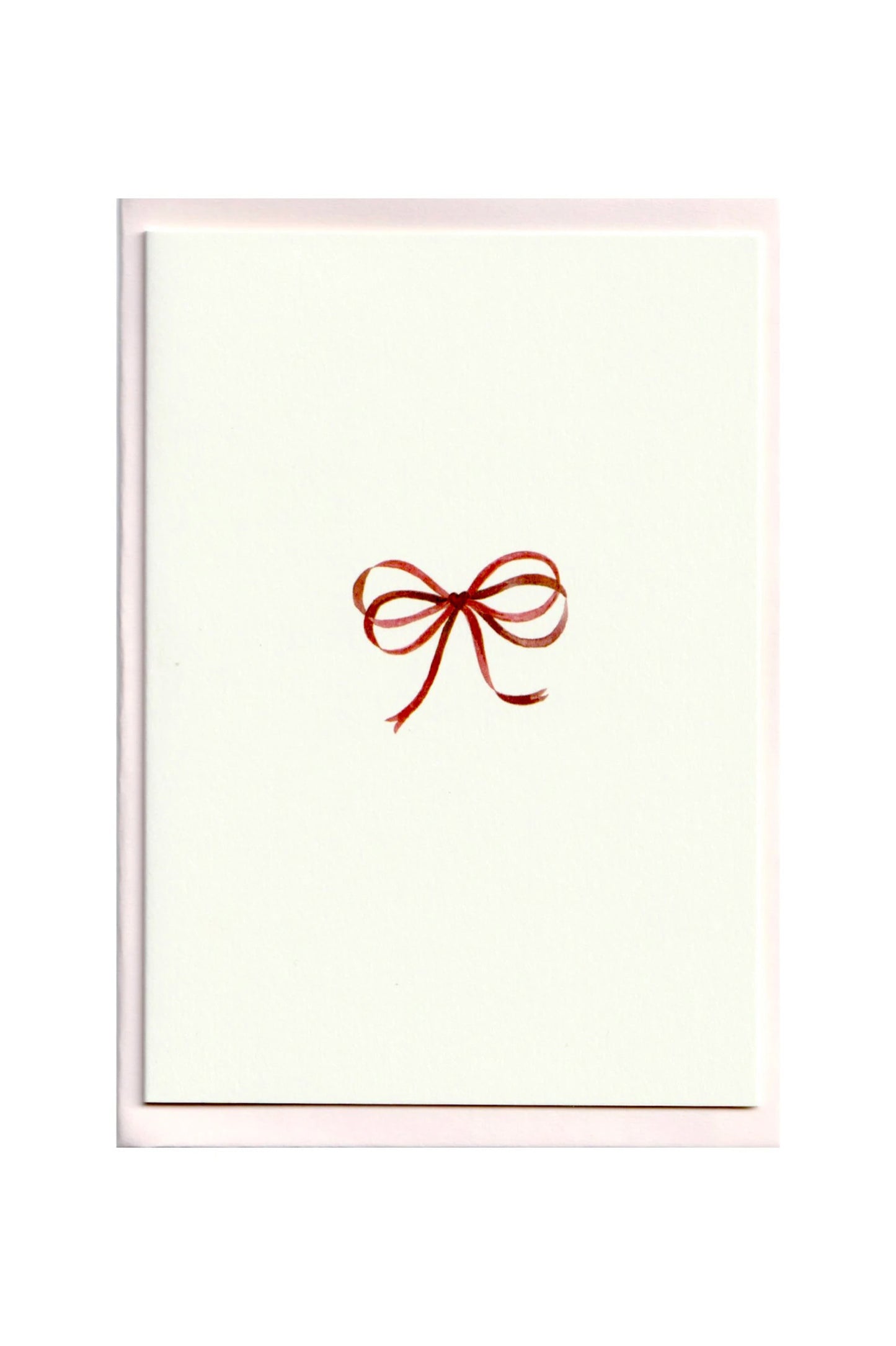 Pack of 5 Ruby Bow Ribbon Cards