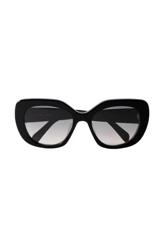 Oversized Black Cat-eye Acetate Sunglasses