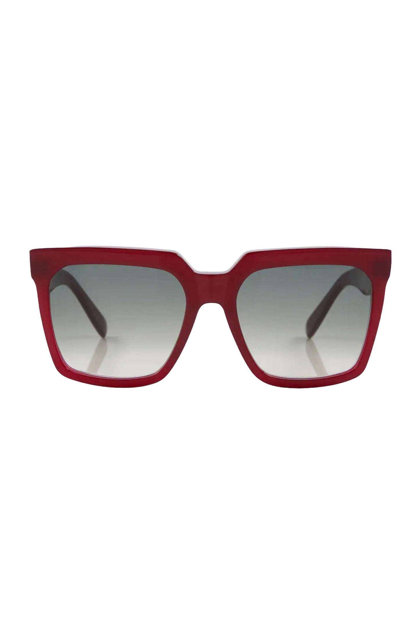 Square Acetate Sunglasses Burgundy