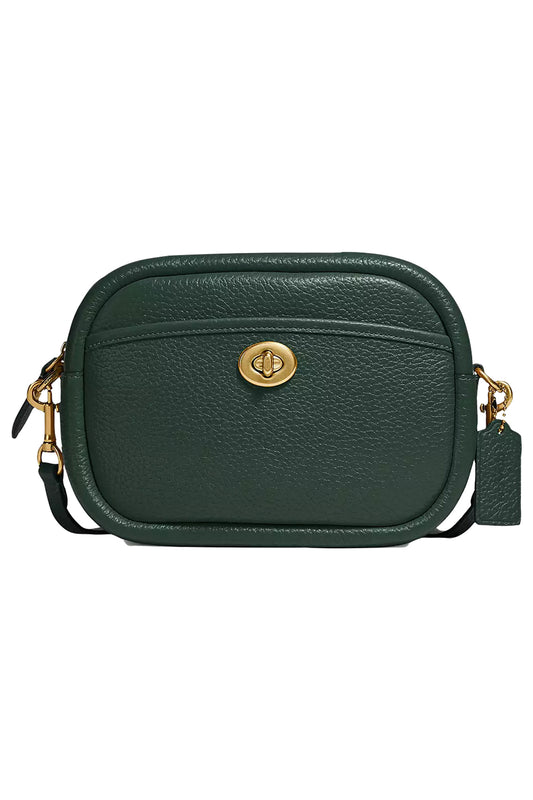 Camera Leather Cross Body Bag