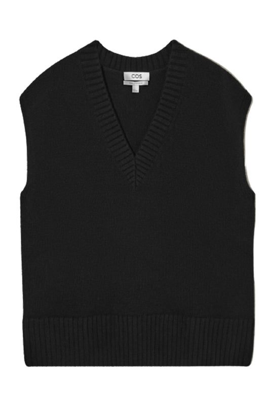 Pure Black Cashmere Vest