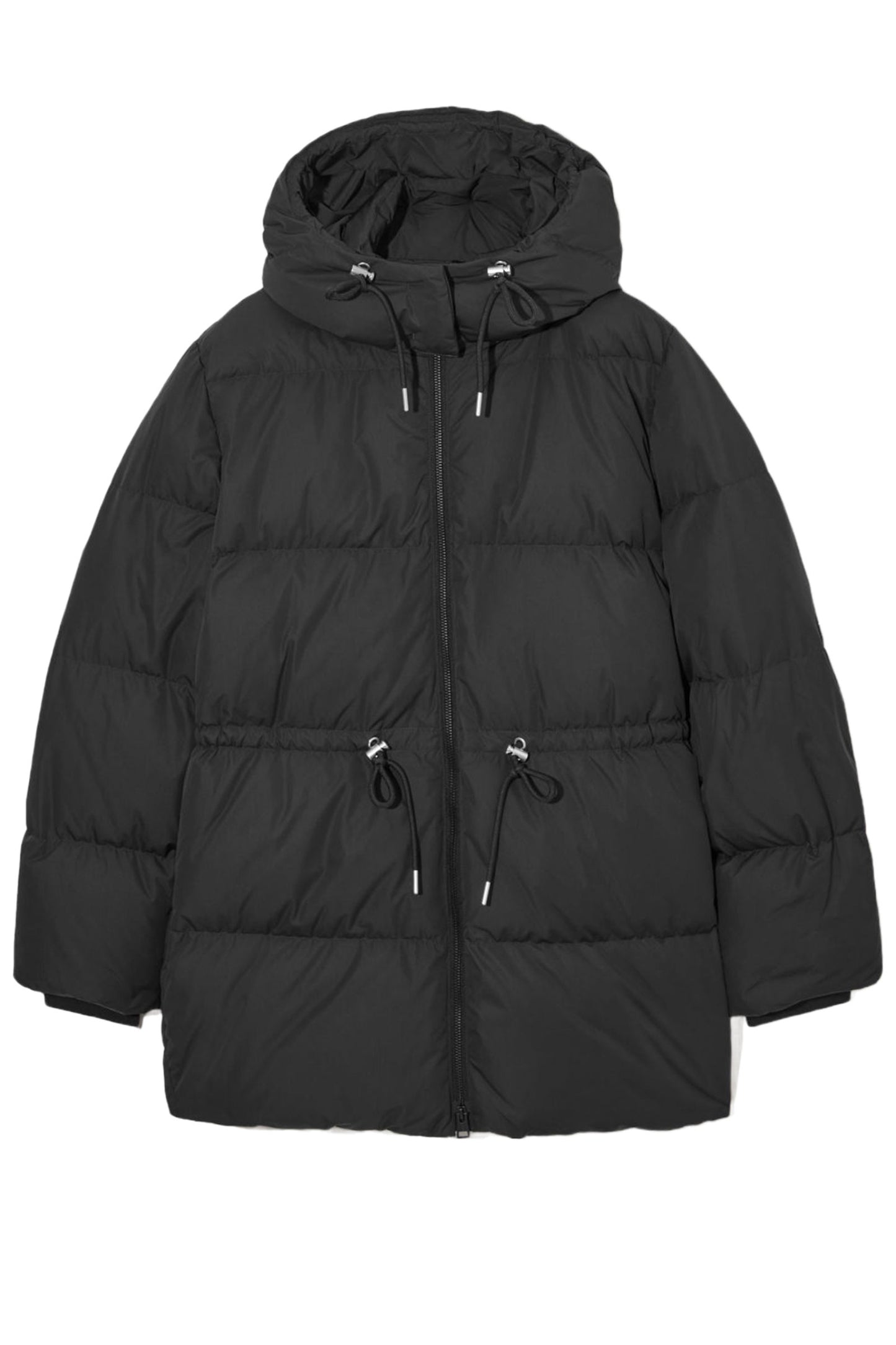 Drawstring-Waist Puffer Coat