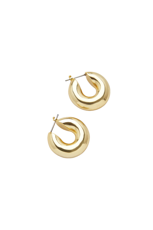 Gold Small Chunky Hoop Earrings