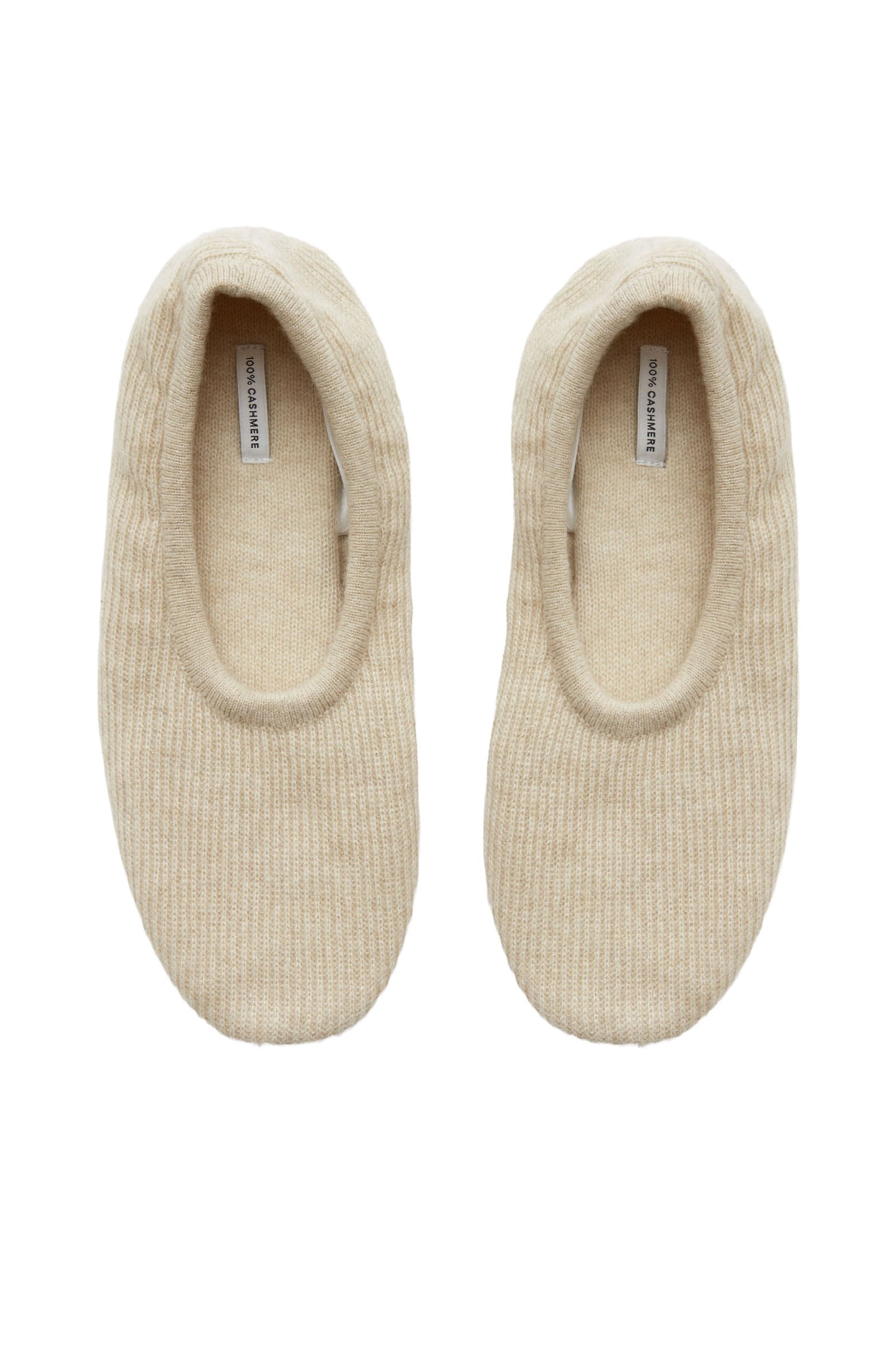 Ribbed Cashmere Slippers