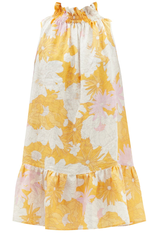 Mai Tai Floral-print Linen Dress