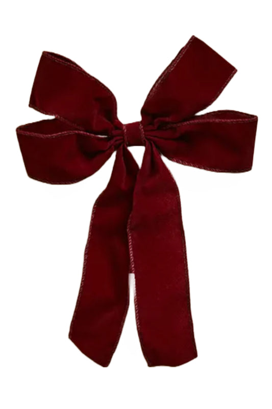 Large Red Velvet Bow Decoration