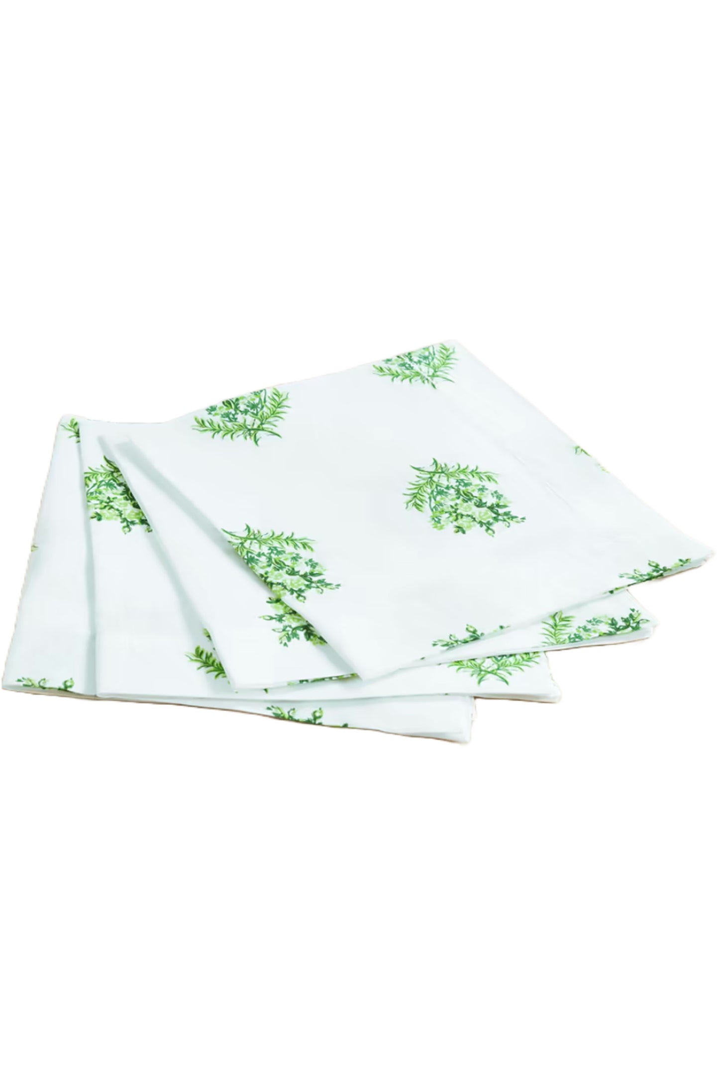 Set Of Four Printed Linen Napkins