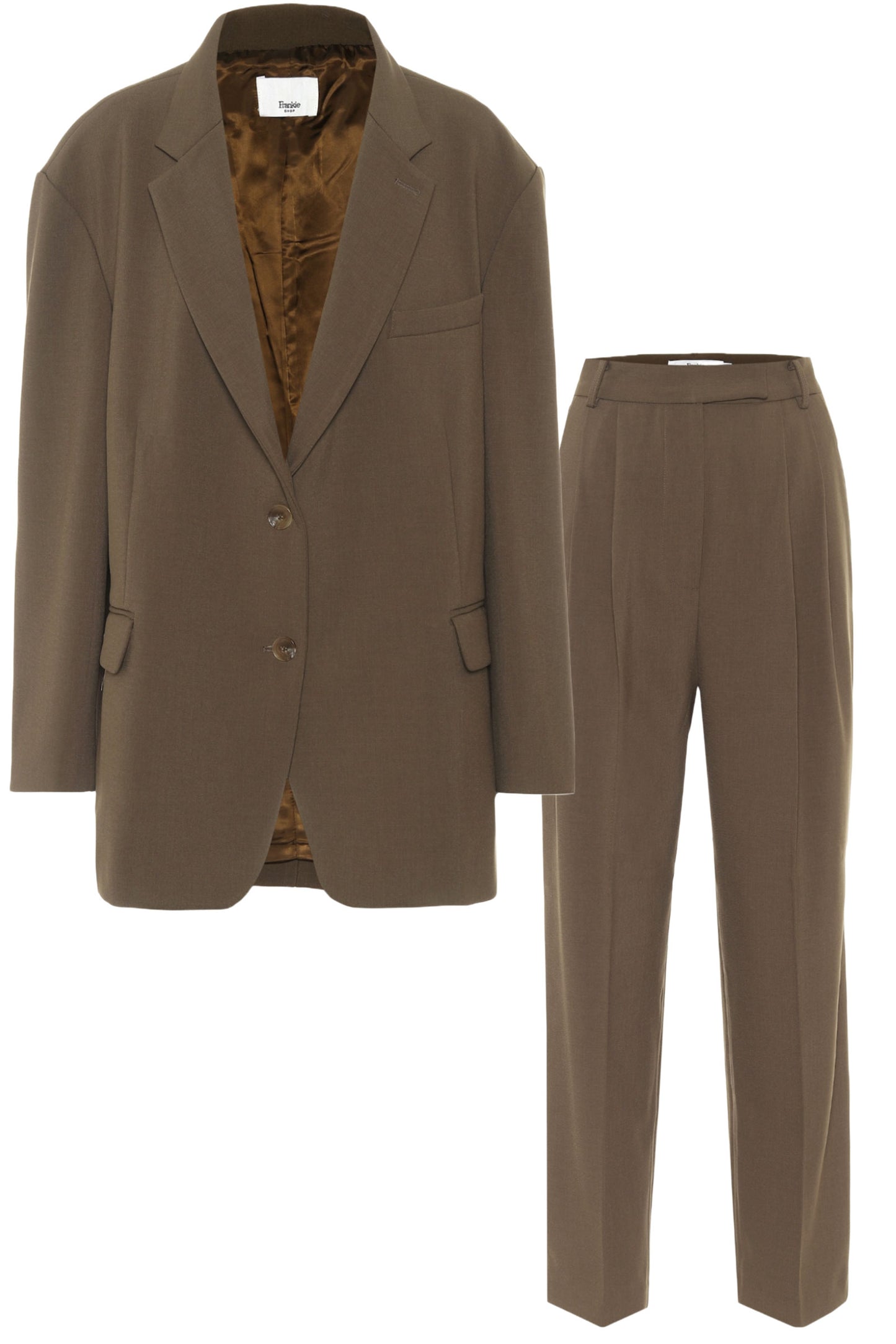 Bea Single-breasted Twill Blazer And High-rise Straight Pants