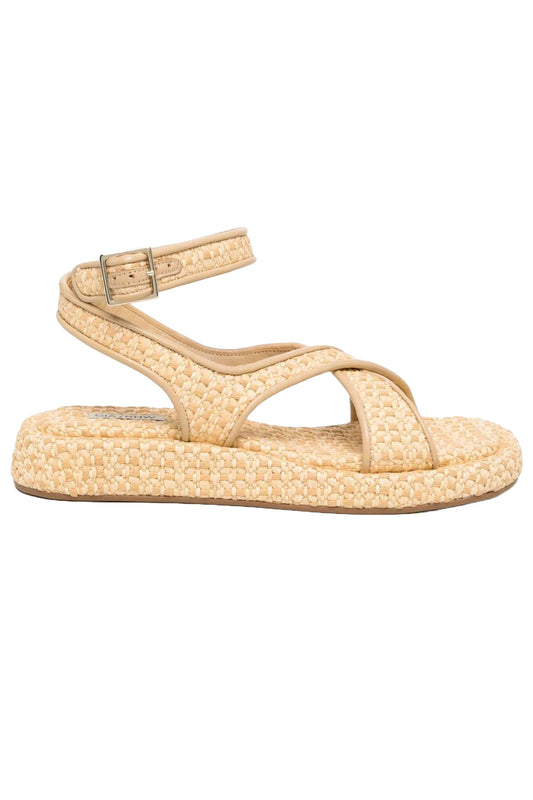 Raffia Ankle-strap Sandals