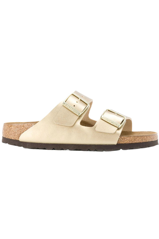 Gold Arizona Buckled Sandals