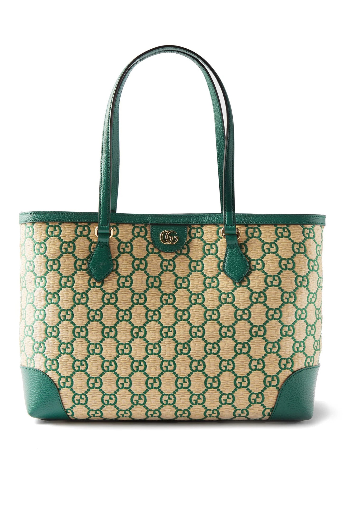 Ophidia Faux Raffia & Leather Tote Bag