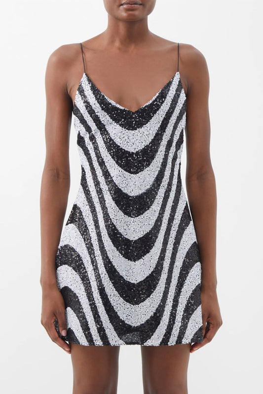 Sequinned Jersey Mini Dress