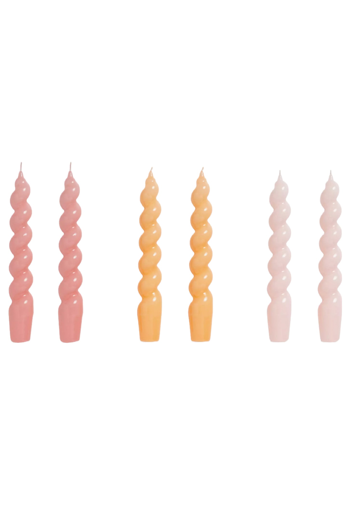 Spiral Candles Set of Six