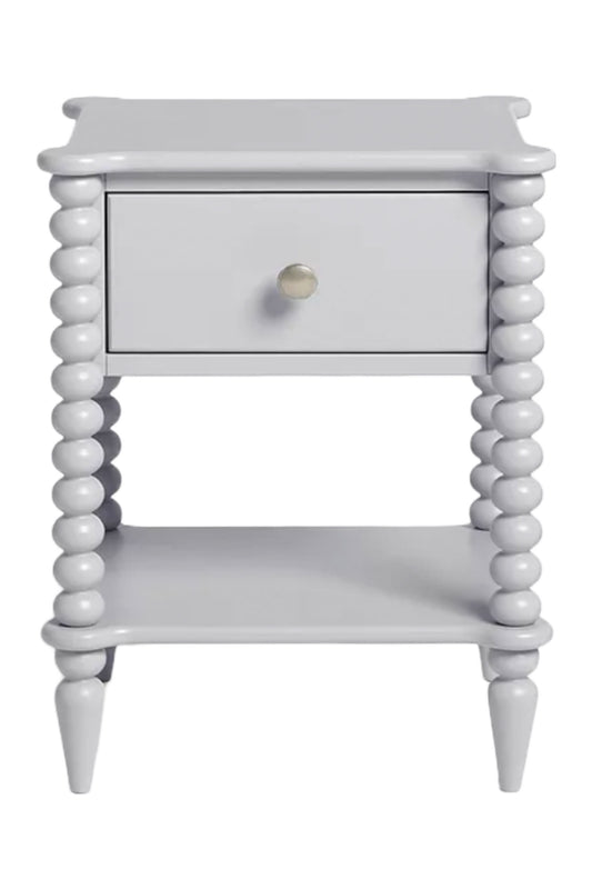 Bobbin Grey Bedside Table