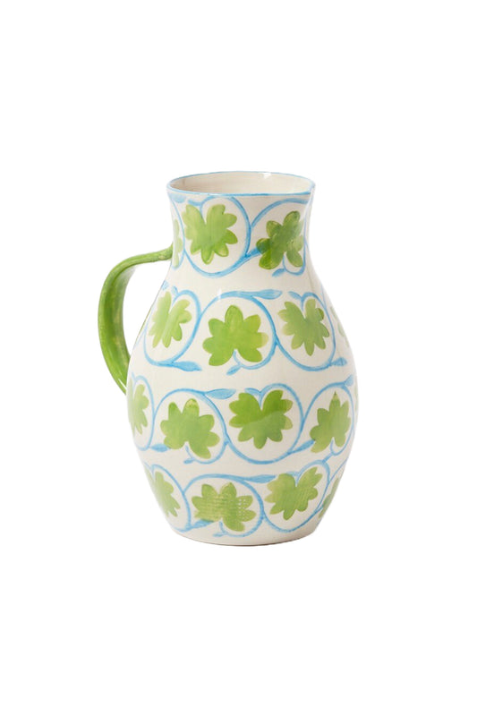 Lila Floral Green Ceramic Jug