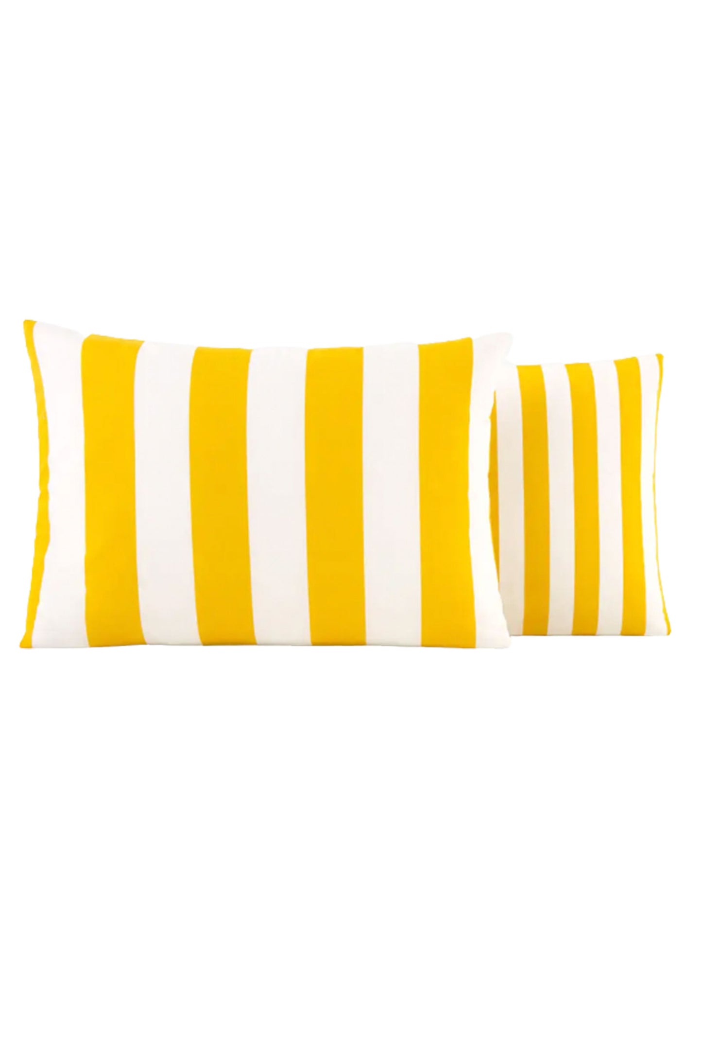 Yellow Hendaye Striped Cotton Pillowcase