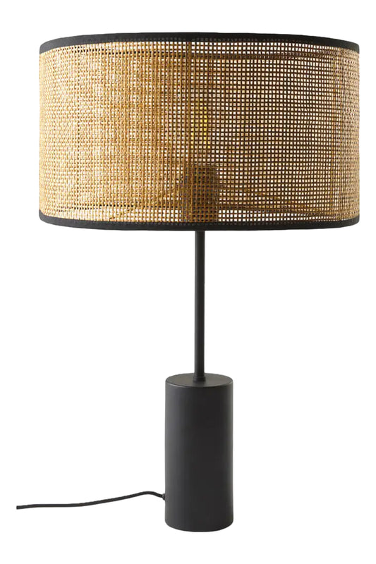 Cara Metal and Cane Table Lamp