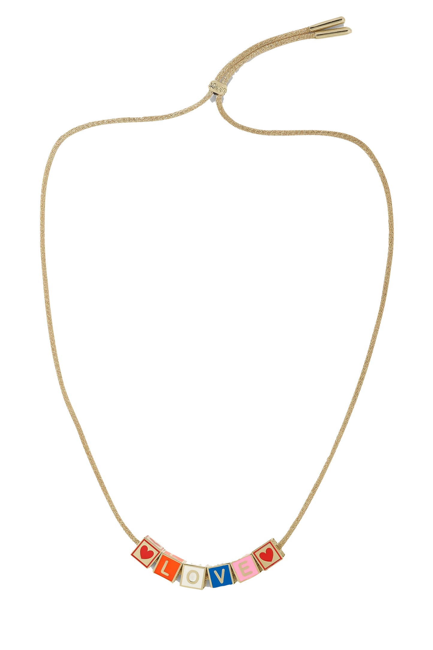 Love 14-Karat Gold And Enamel Necklace