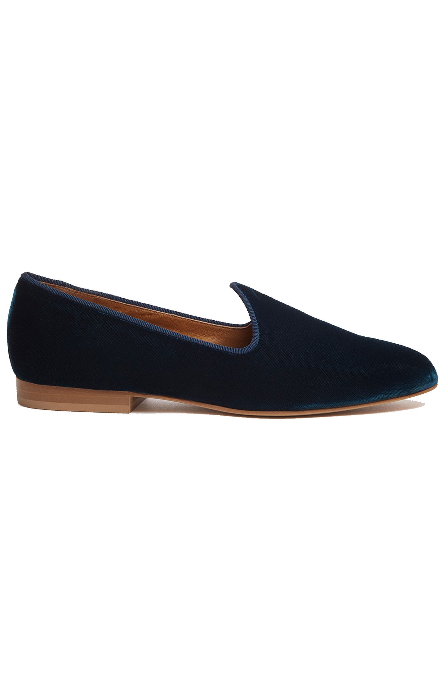 Petrol Blue Velvet Venetian Slipper