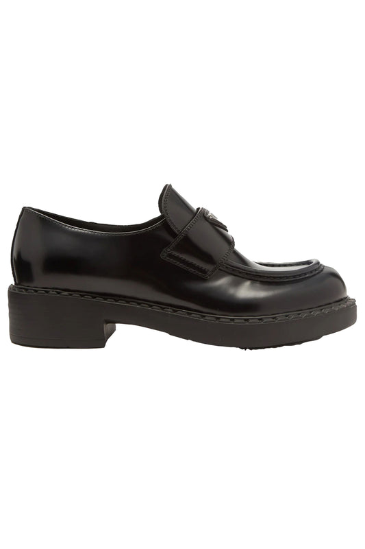 Logo-plaque Patent-leather Loafers