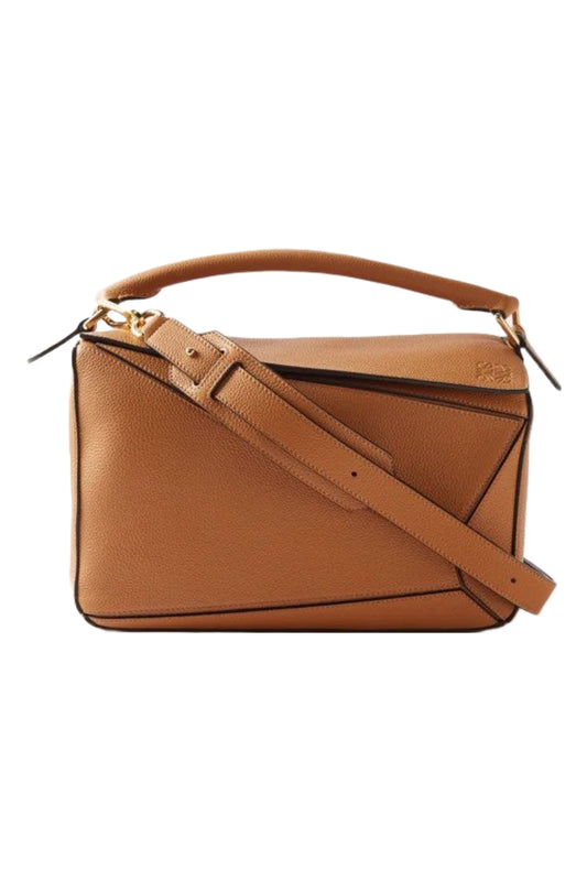 Puzzle Small Caramel Leather Cross-Body Bag