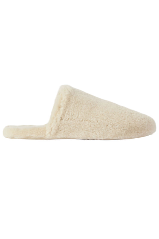Wintercozy Cashmere And Silk-Blend Faux Shearling Slippers
