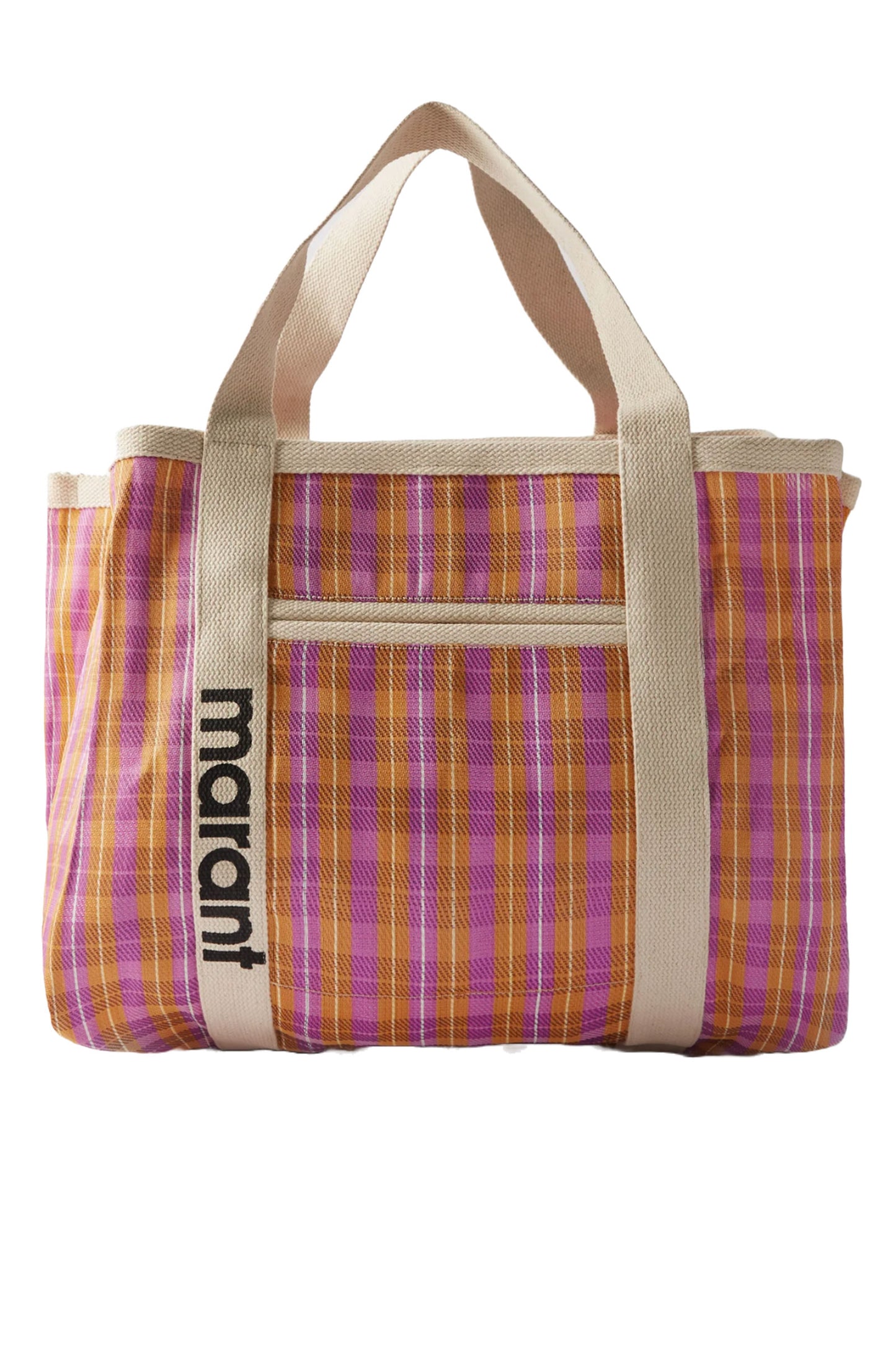 Warden Logo-print Check Tote Bag