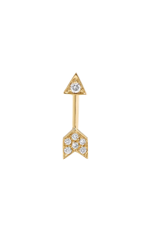 Gold Arrow 18-karat Gold Diamond Earring