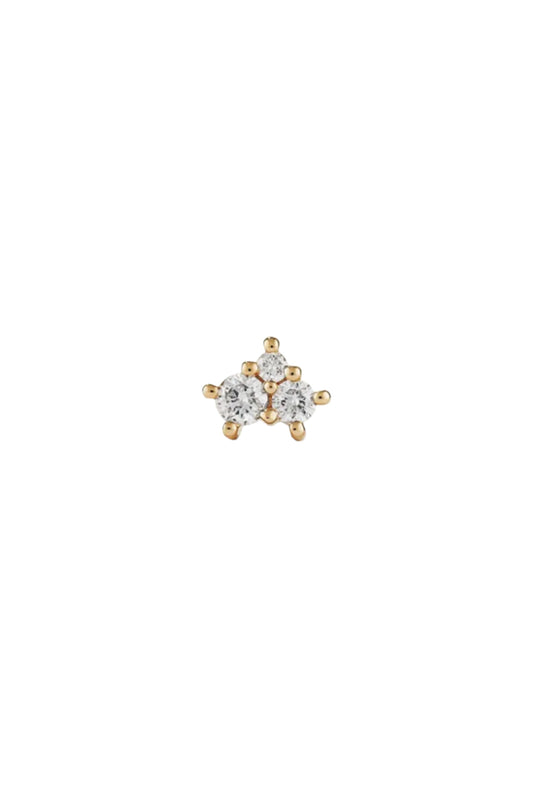 Single Diamond Mini Cluster Stud