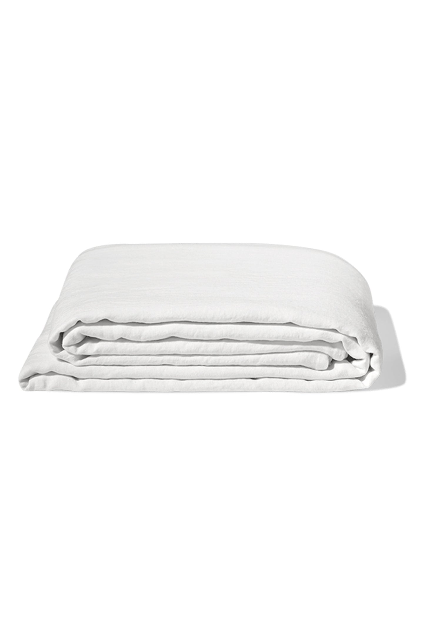 Flat Washed Linen Sheet - Optical White