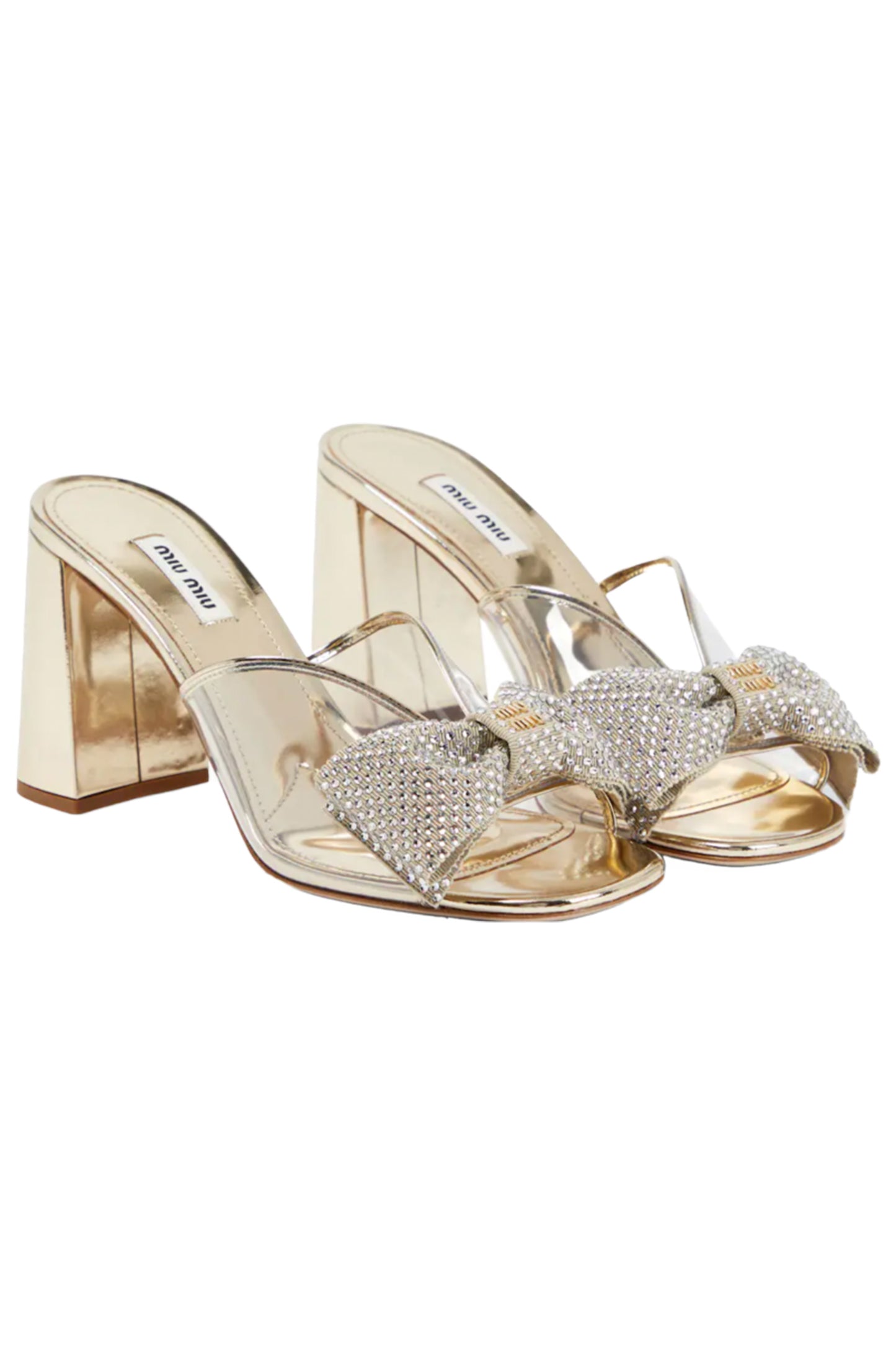 Embellished Metallic Leather Sandals