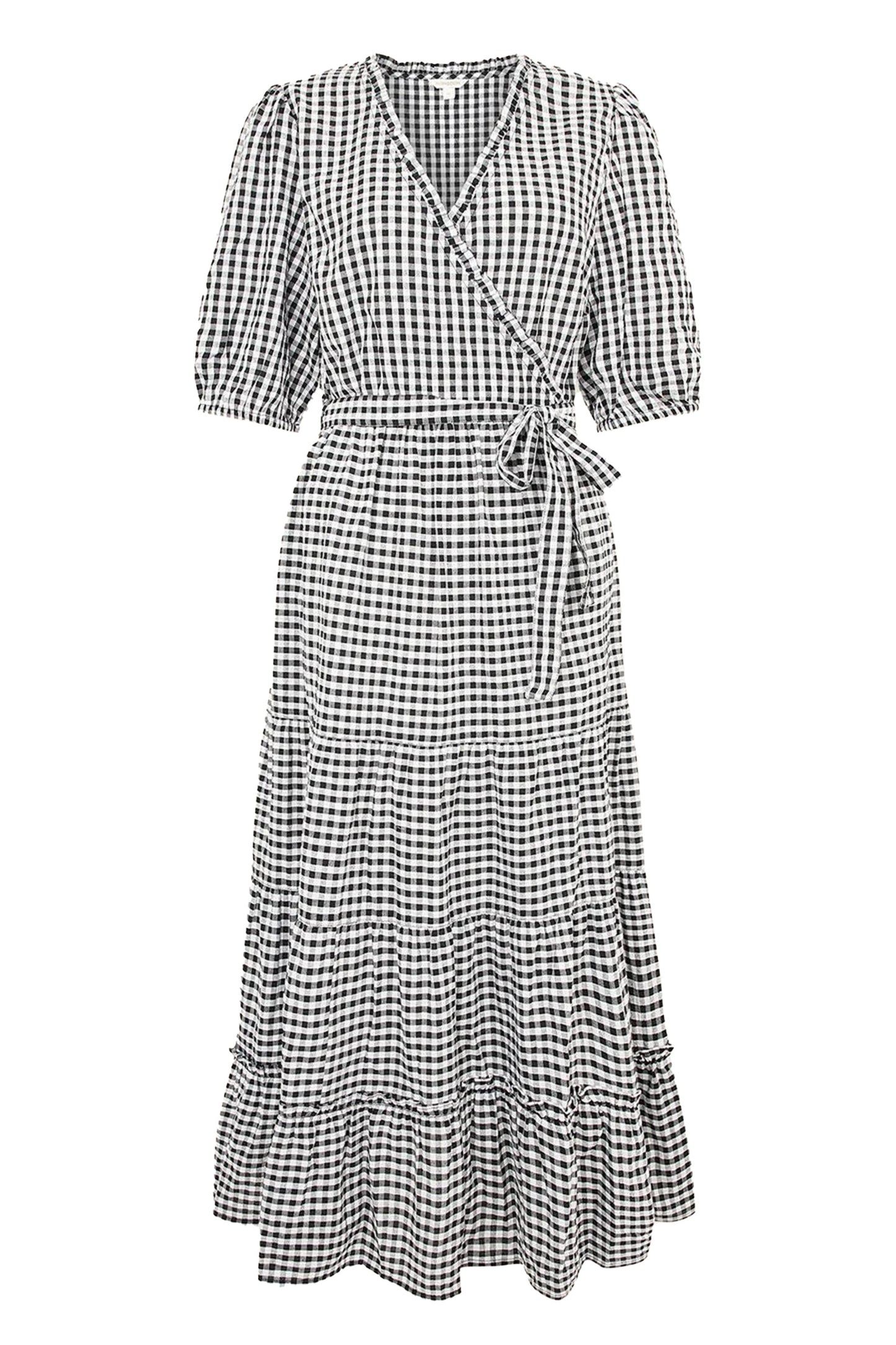 Gingham Wrap Dress