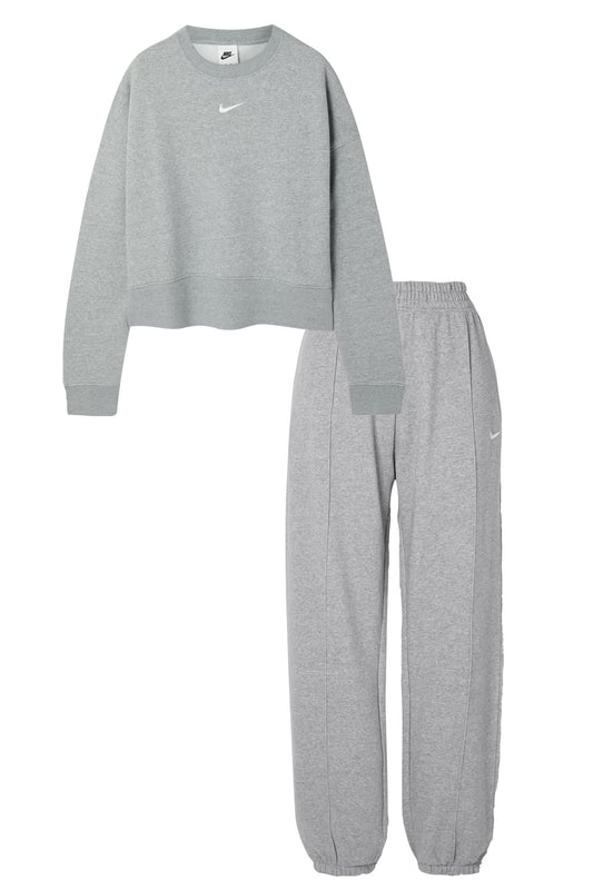 Cotton-Blend Jersey Sweater And Track Pants