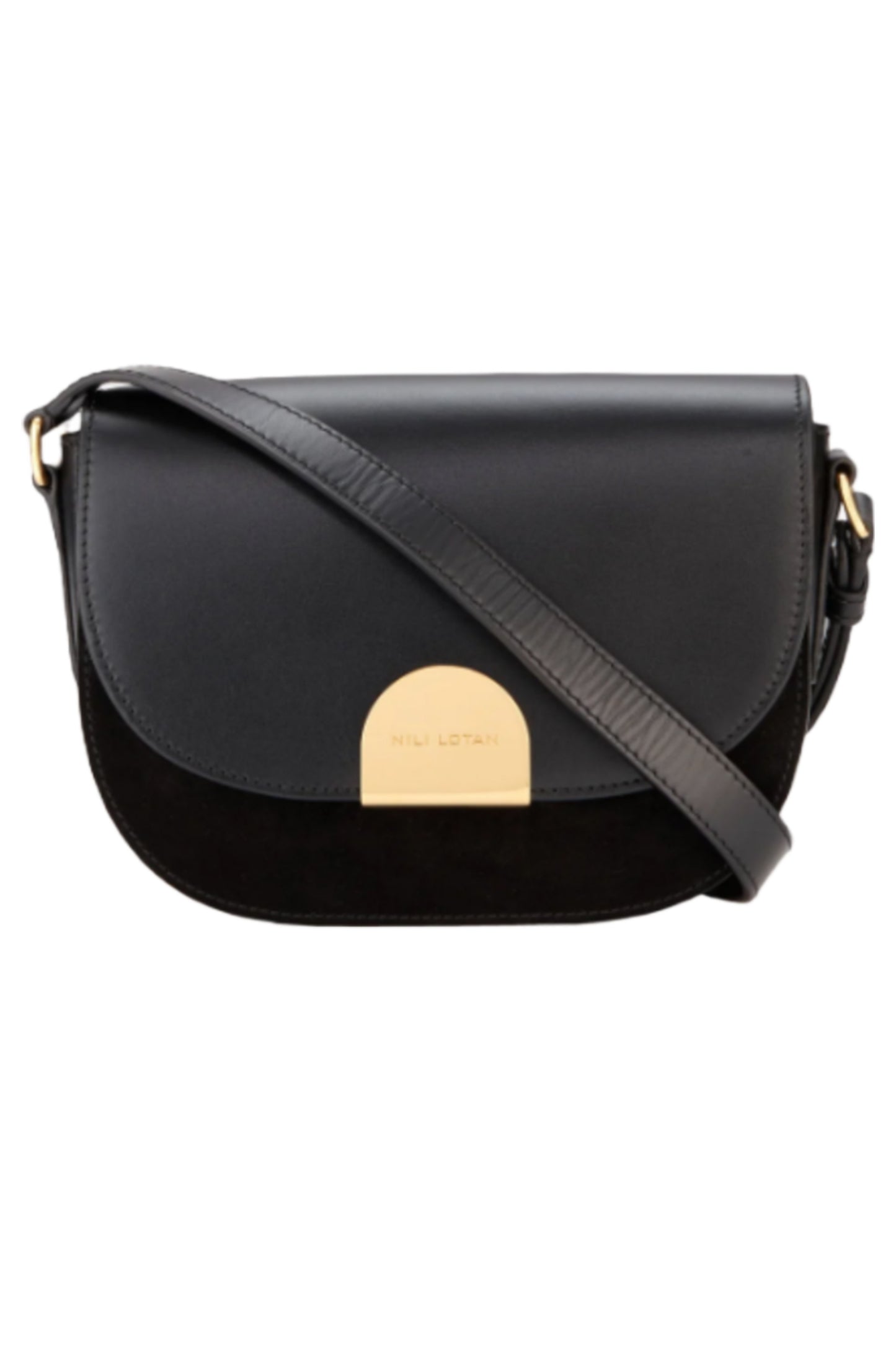 Le Ellie Calf Suede Saddle Bag