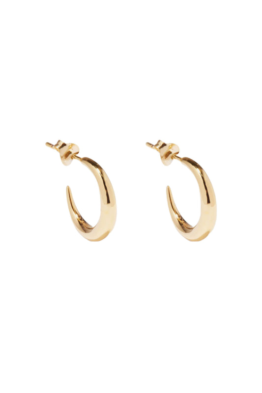 Graduated 14kt Gold-vermeil Hoop Earrings