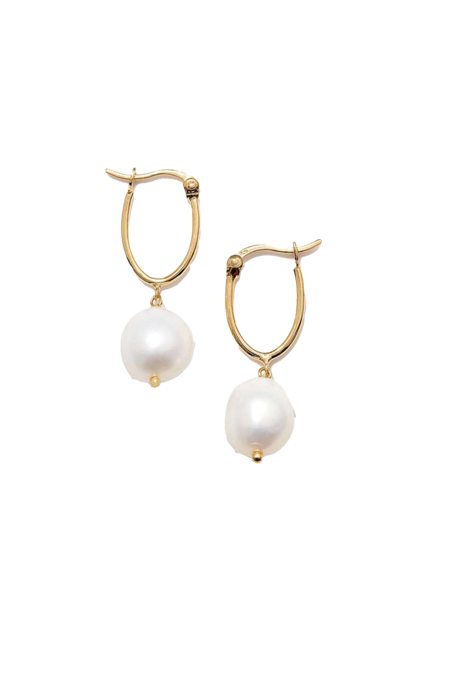 Organic Pearl Hoops