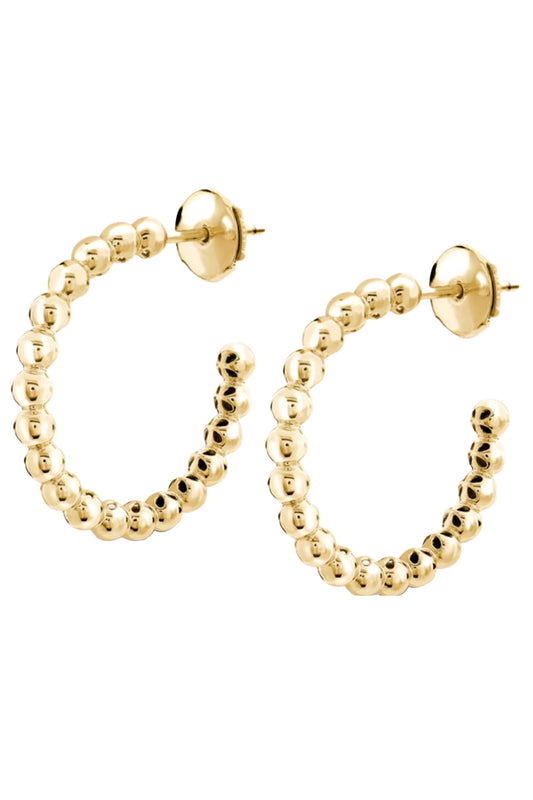 Bohemia Large Plain Earrings In Yellow Gold