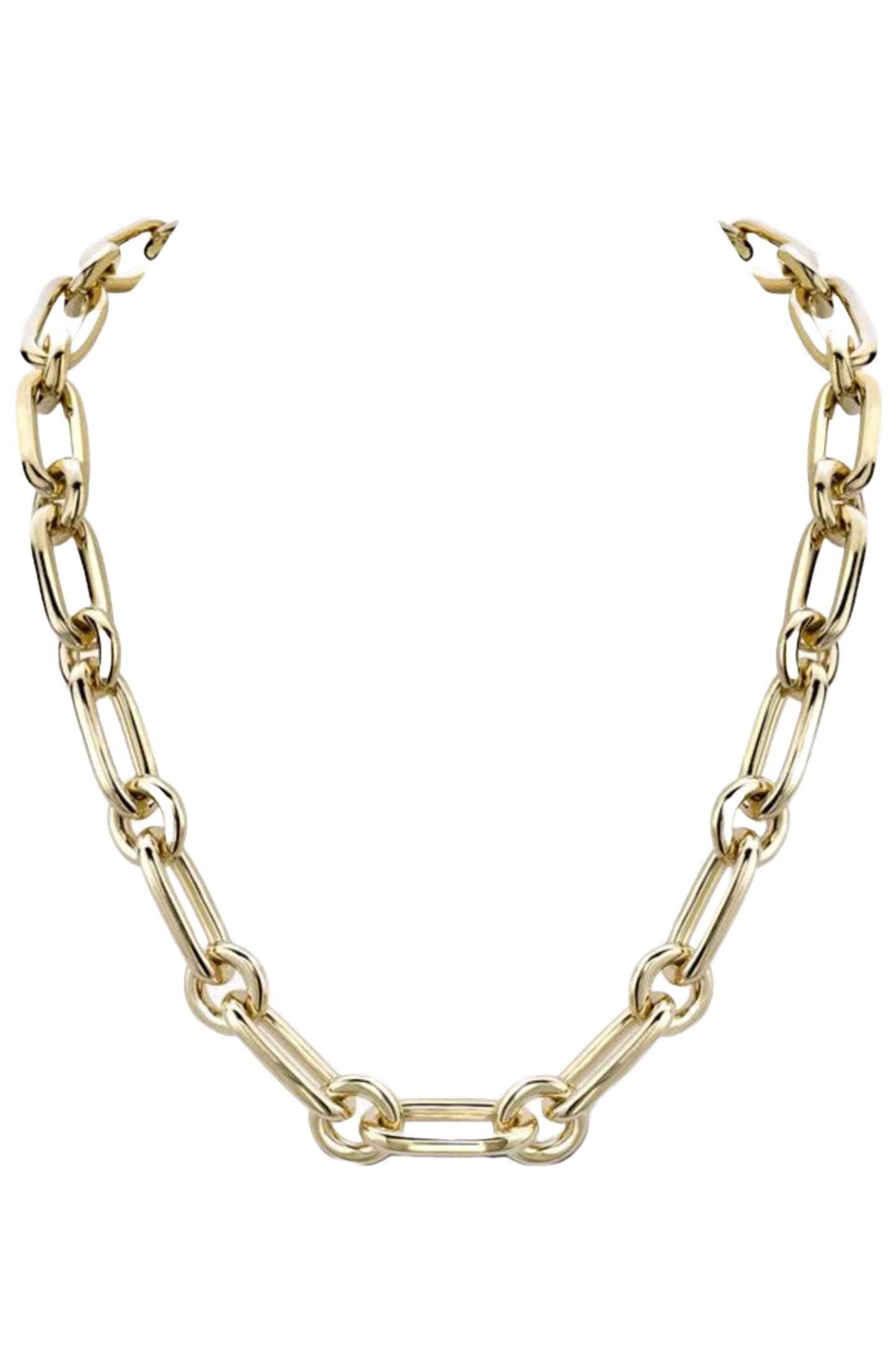 Havana Chain Necklace In Yellow Gold