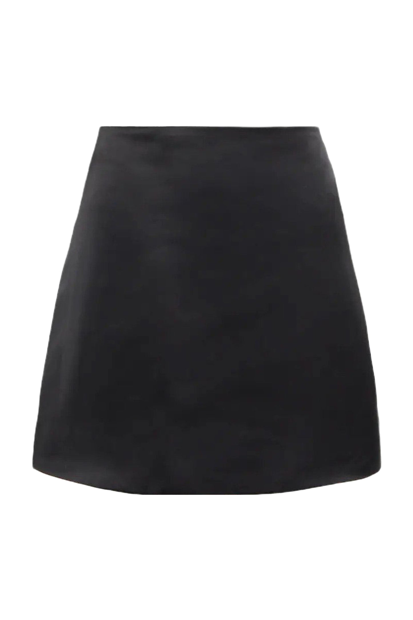 White Label Black Satin Miniskirt