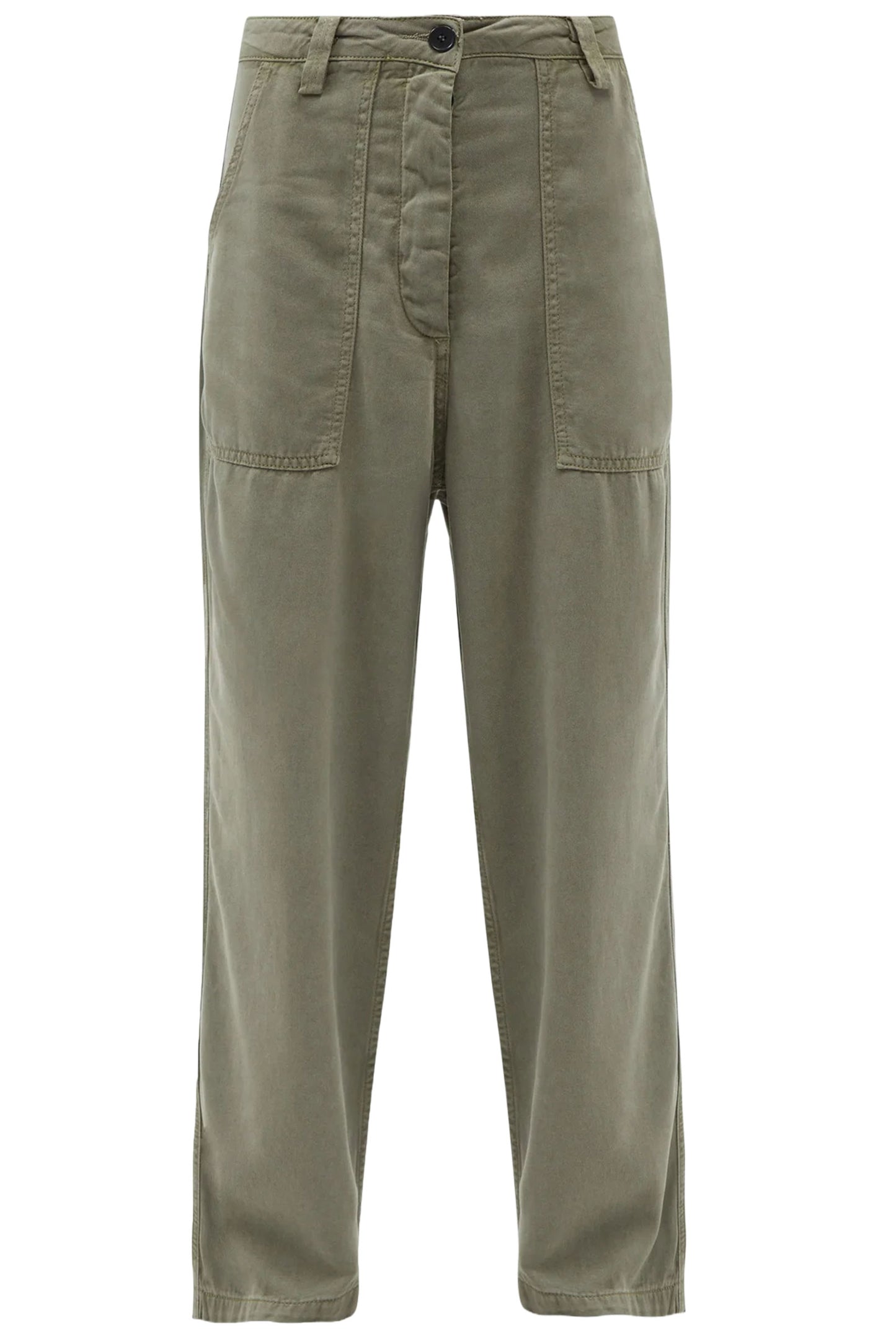 Wide-Leg Pocket-Front Trouser