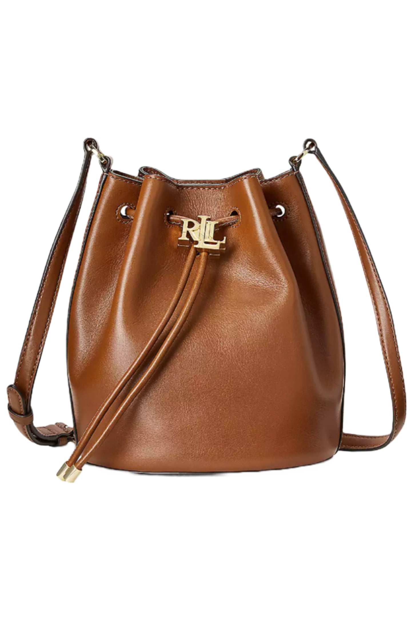 Andie 19  Lauren Tan Leather Bucket Bag