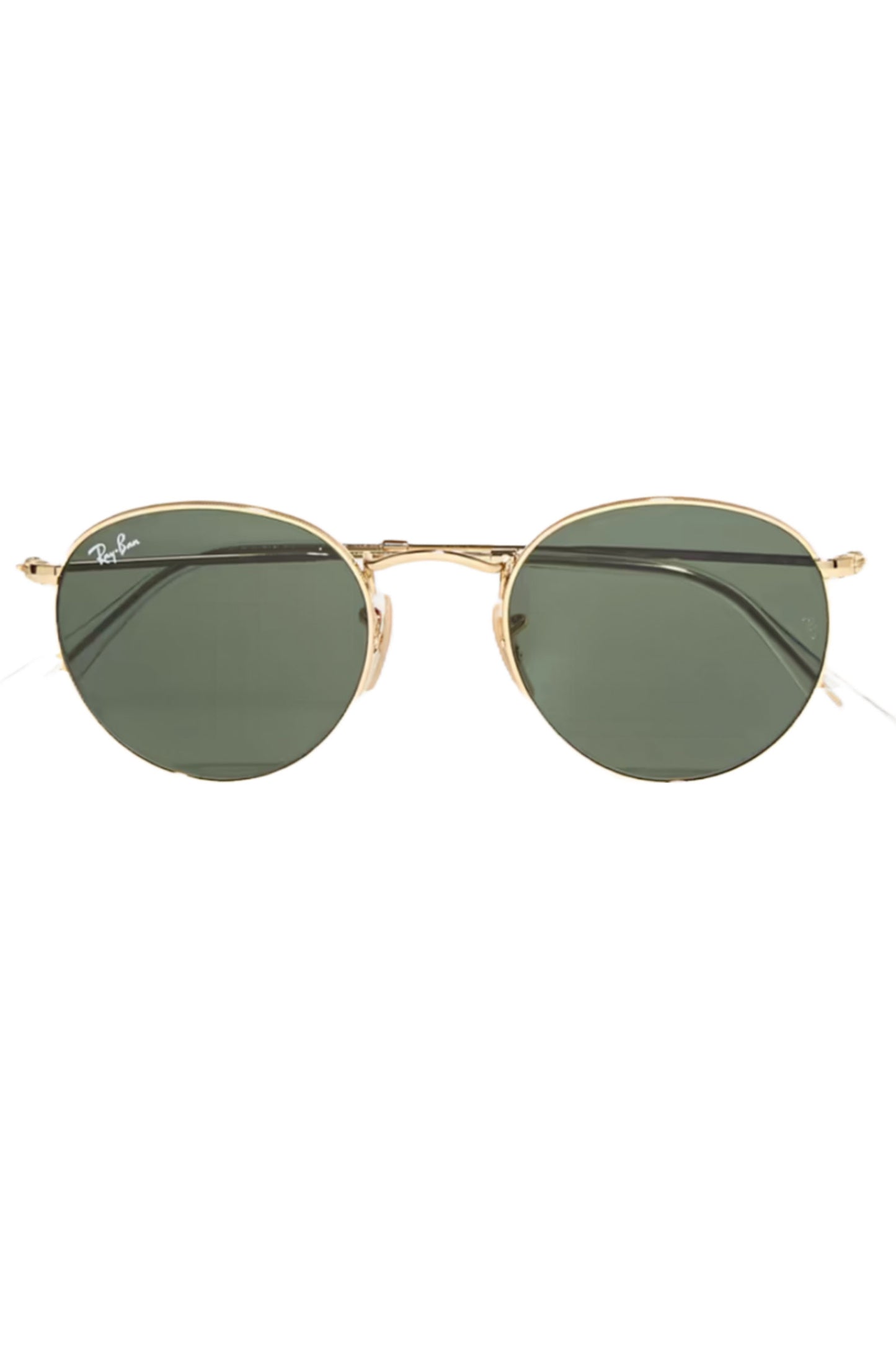 Round-frame Gold-tone Sunglasses