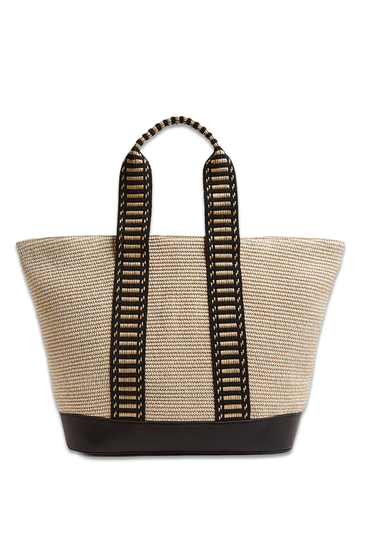 Daniela Raffia And Webbing Tote Bag