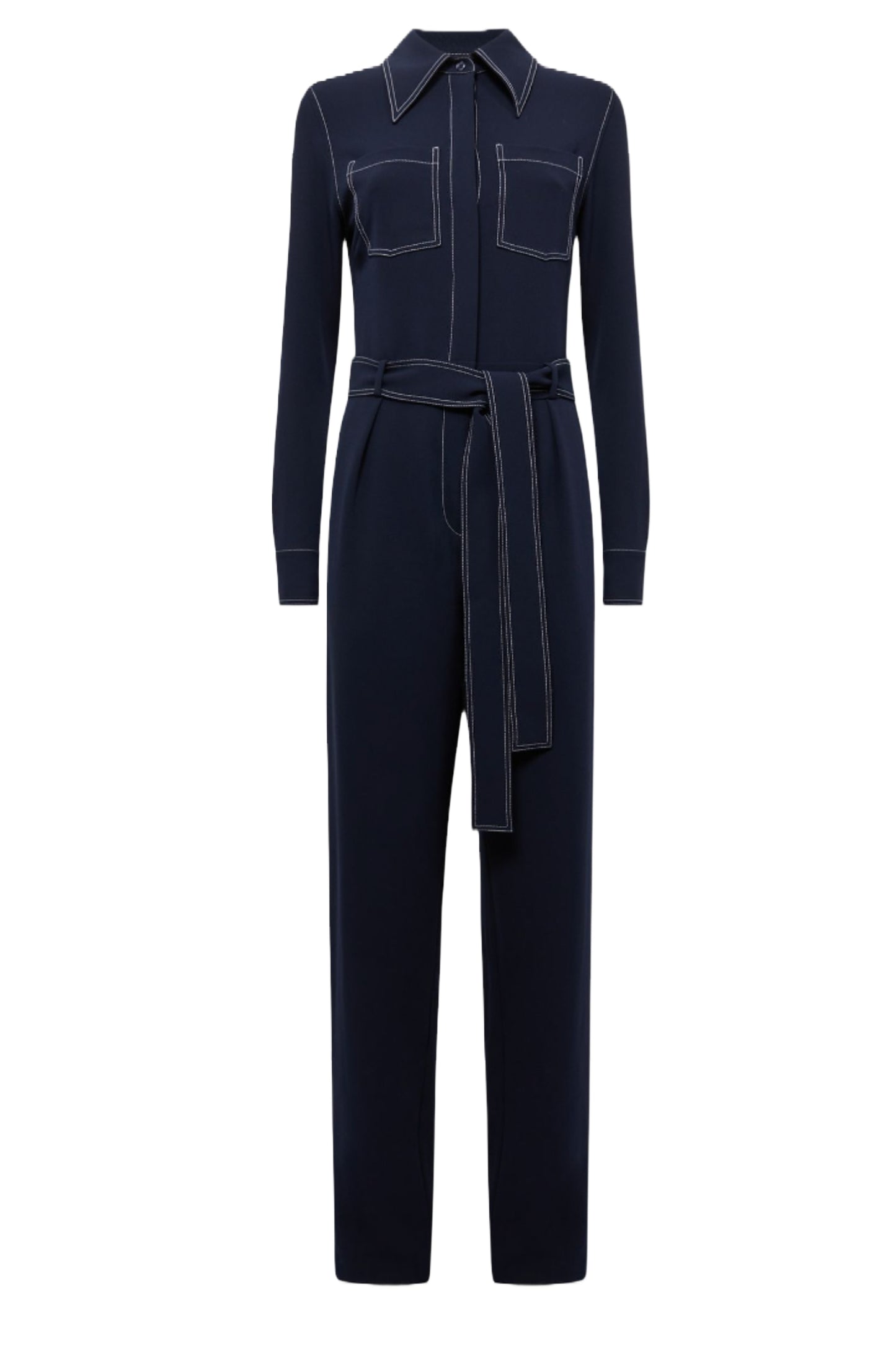 Lara Fitted Navy Jumpsuit