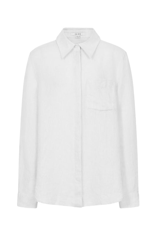 Campbell White Linen Shirt