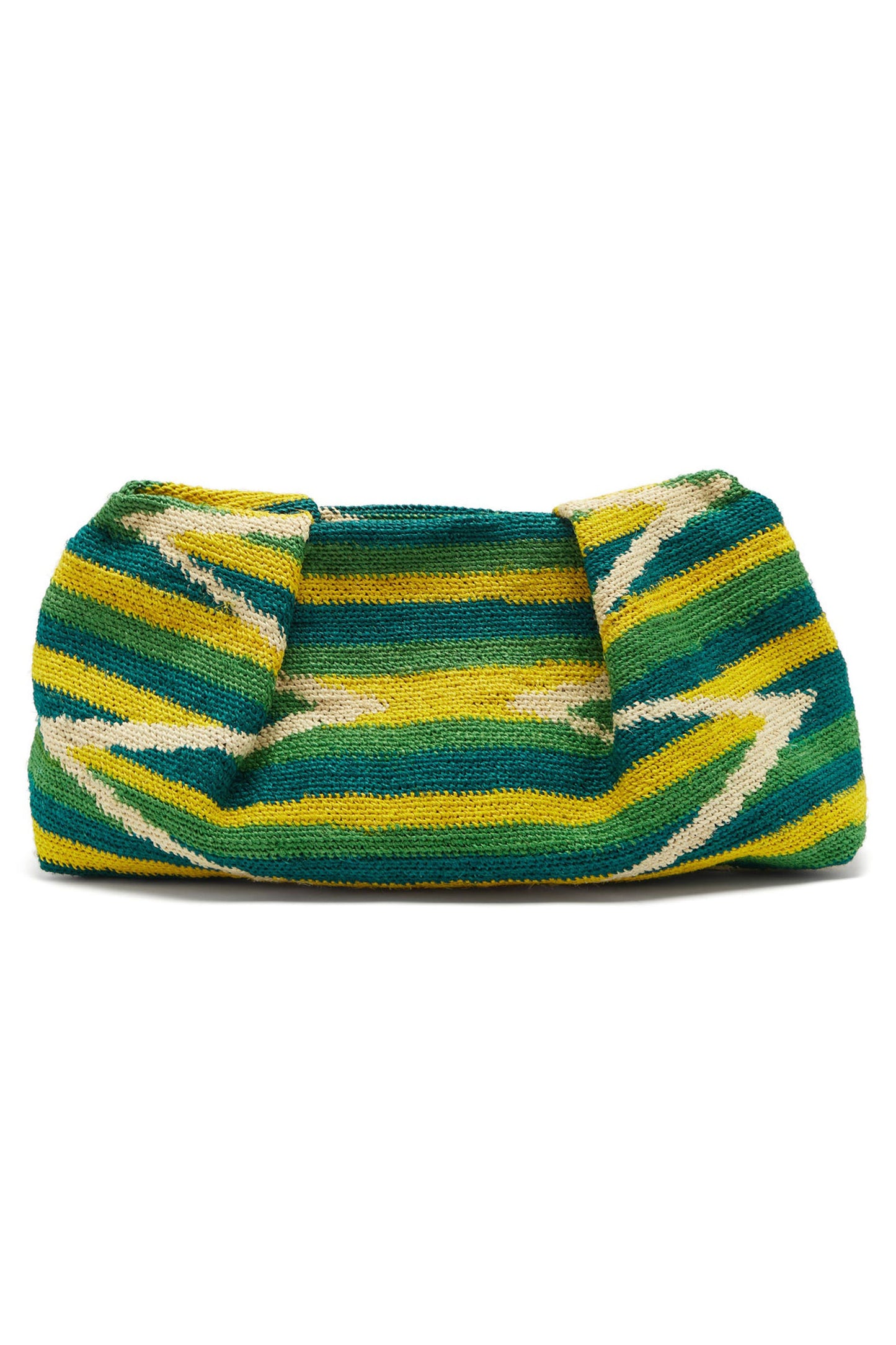 Maxi Stripe-Weave Sisal Clutch Bag