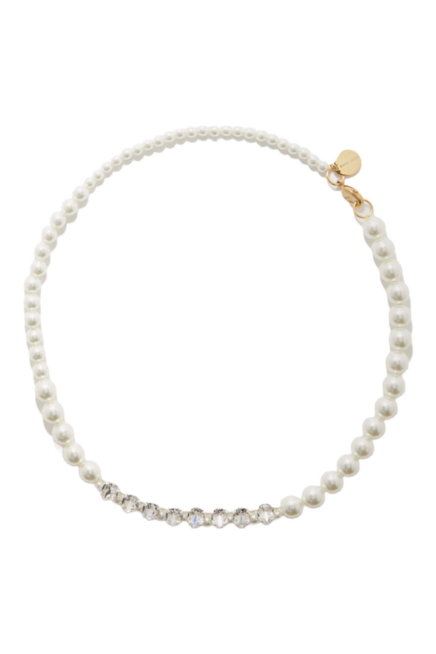 Faux Pearl & Crystal-embellished Necklace