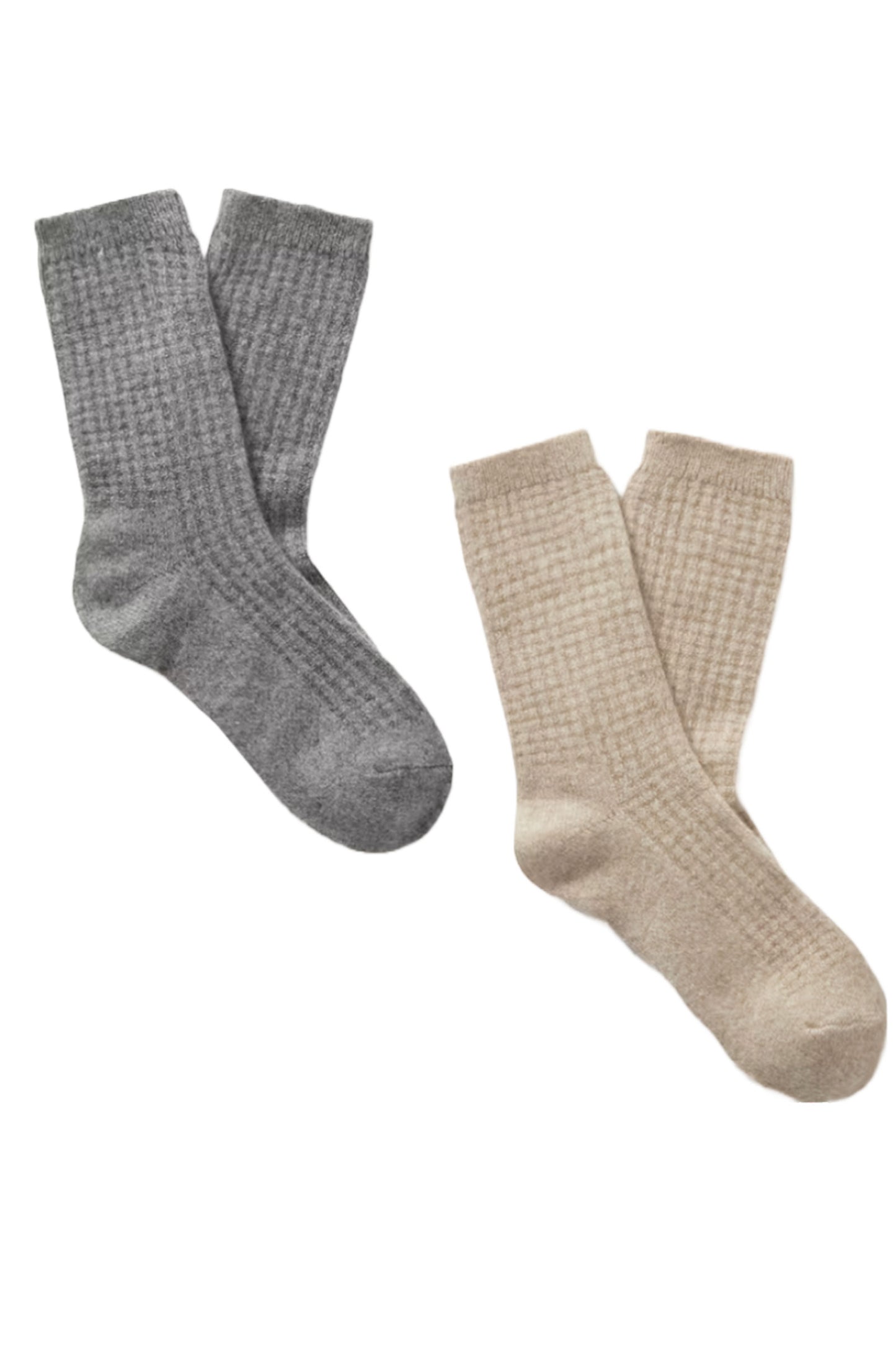 Set Of Two Waffle-knit Cashmere-blend Socks