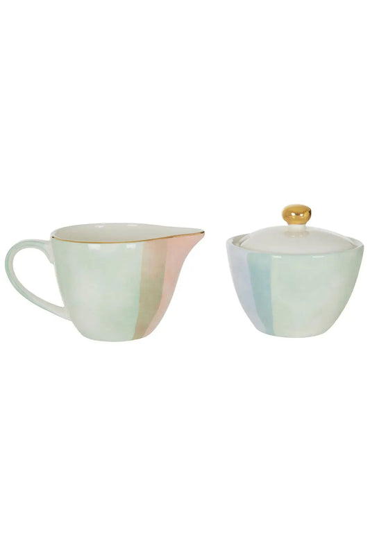Colour Of Paradise Sugar Pot And Creamer